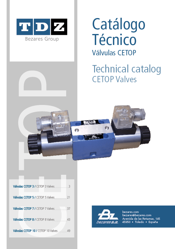 CETOP valves and manifolds catalog – TDZ