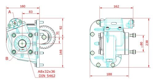 197803 SIDE MOUNT PNEUMATIC - 2 GEARS - Image 2