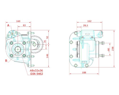 197803 SIDE MOUNT PNEUMATIC - 2 GEARS - Image 2