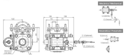 Cylindre hydraulique Set, Très faible hauteur HVL 20, Pompe manuelle en  acier HP 110, Manomètre HG63G- 63 mm Ø