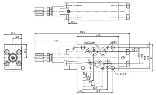 MT 04 A/B/W Unidirectional flow regulator