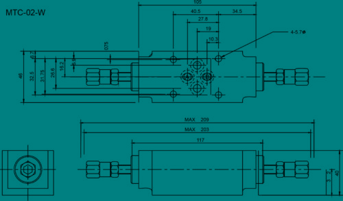 MT 02 A/B/W Unidirectional flow regulator