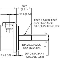VC2010-1 (#1) Vane Pumps Shaft