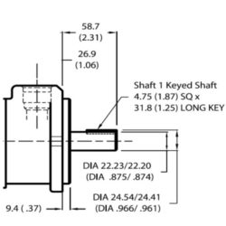 VC2020-1 (#1) Vane Pumps Shaft