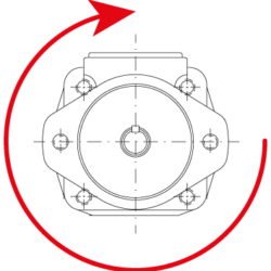 Clockwise rotation (R)