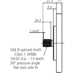 Splined SAE B (Shaft type 3)