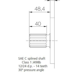 Splined SAE C (Shaft type 63)