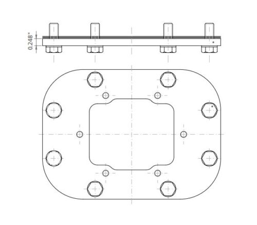 AD68248 – 6 to 8 Bolt Reducer Plate