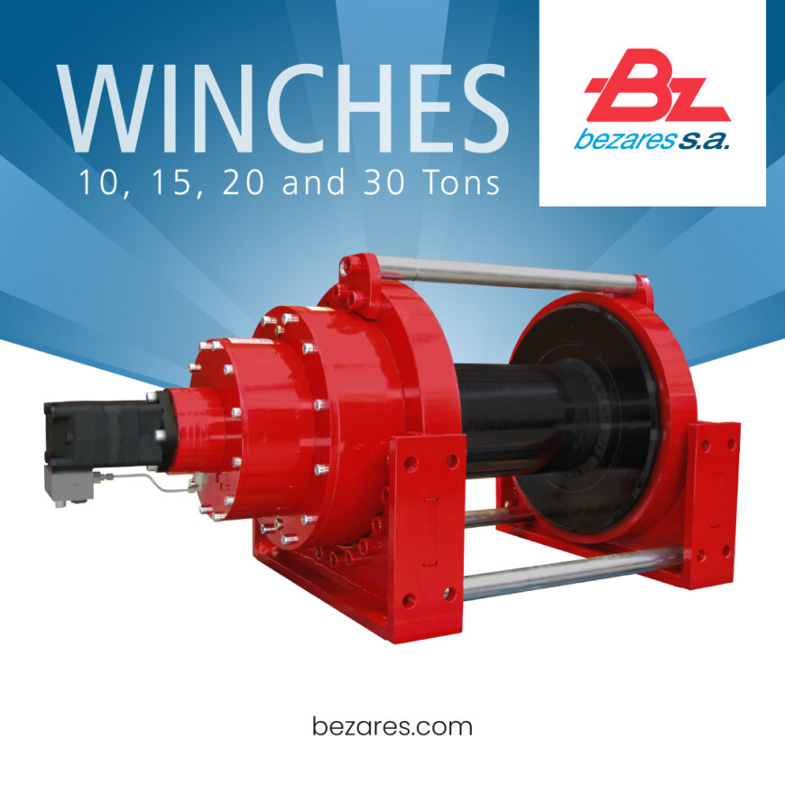 Bezares’ Range of 10, 15, 20, and 30-Ton Hydraulic Winches