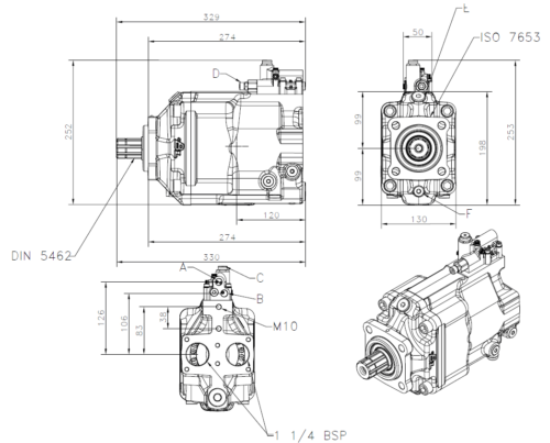 FRVD130RB FRV Variable Displacement Piston Pump – Bild 2